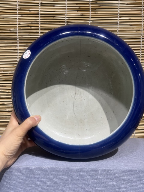 古玩陶瓷霽藍(lán)釉文方筆洗拍賣,當(dāng)前價(jià)格6500元