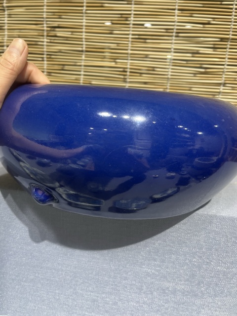 古玩陶瓷霽藍(lán)釉文方筆洗拍賣,當(dāng)前價(jià)格6500元
