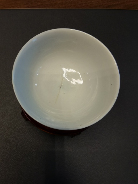 古玩陶瓷大清康熙年製官窯款青花花卉紋茶碗拍賣，當前價格500元