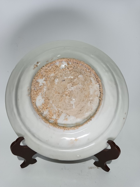 古玩陶瓷明晚期紅綠彩鳳紋盤拍賣,當前價格6500元