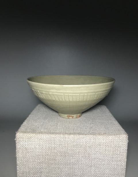 古玩陶瓷宋，珠光青瓷刻花碗拍賣，當前價格1800元