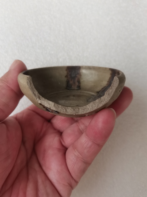 古玩陶瓷越窯青瓷青釉褐彩茶碗拍賣，當前價格0元