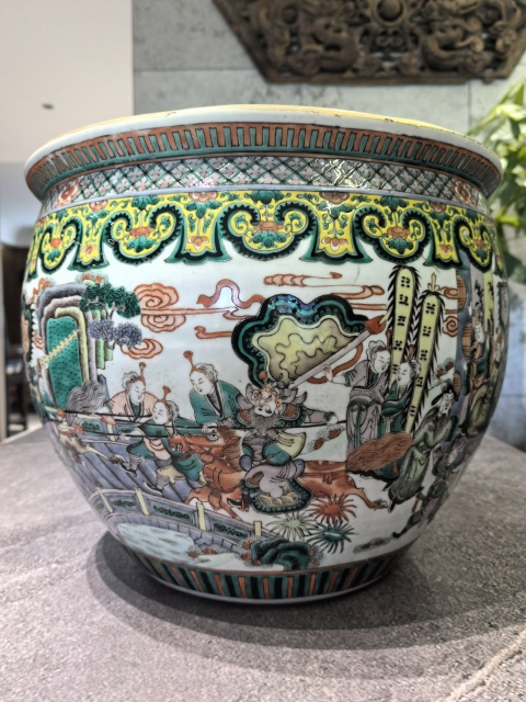 古玩陶瓷五彩人物故事紋畫缸拍賣,當(dāng)前價格38888元