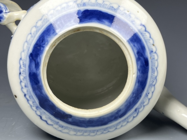 古玩陶瓷清中期青花山水樓閣紋壺拍賣,當前價格4000元