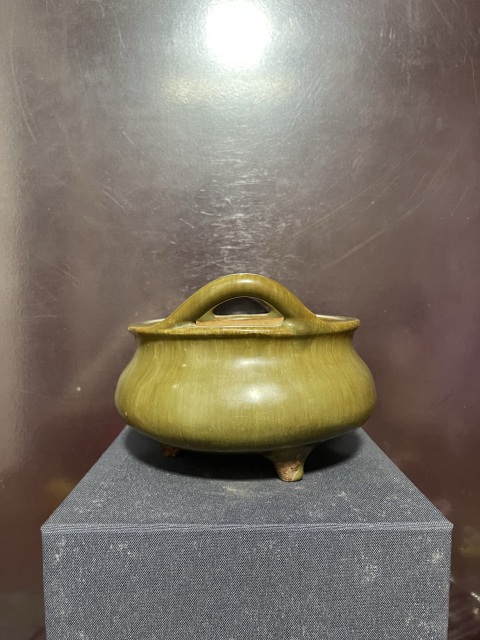 古玩陶瓷清窯變釉橋耳三足爐拍賣，當前價格4600元