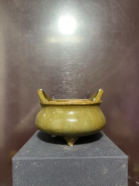 古玩陶瓷清窯變釉橋耳三足爐拍賣，當前價格4600元