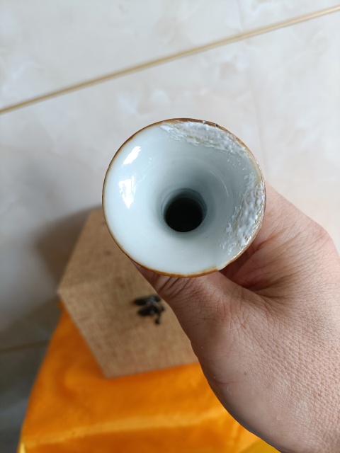 古玩陶瓷清雍正粉彩洞石花卉紋小花觚拍賣，當前價格980元