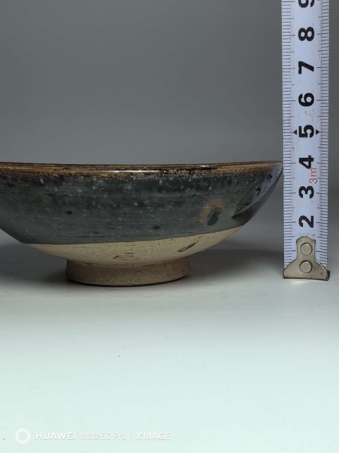 古玩陶瓷磁州窯黑釉鐵銹斑碗拍賣,當(dāng)前價格3999元