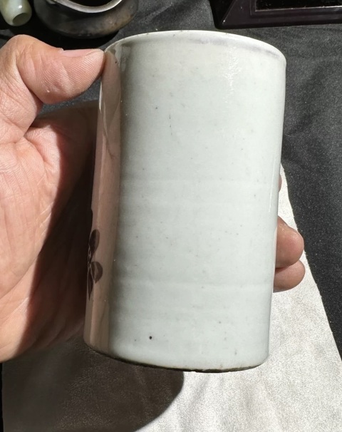 古玩陶瓷墨彩花鳥紋筆筒拍賣，當前價格1500元