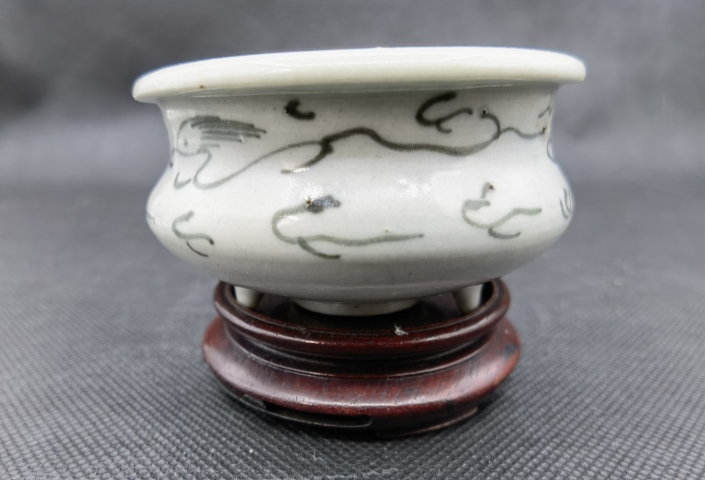古玩陶瓷明晚青花螭龍紋香爐拍賣,當前價格2580元