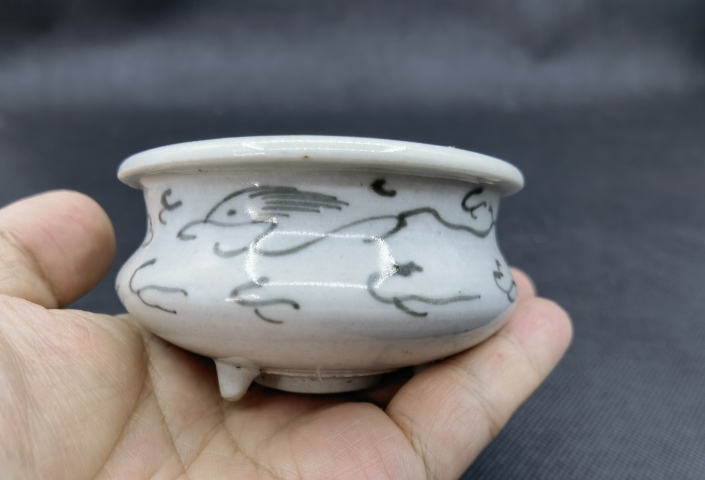 古玩陶瓷明晚青花螭龍紋香爐拍賣,當前價格2580元