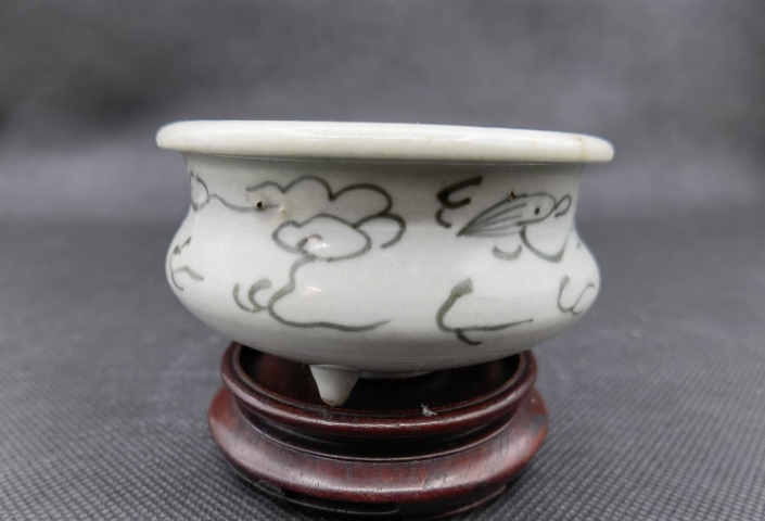 古玩陶瓷明晚青花螭龍紋香爐拍賣,當前價格2580元