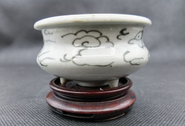 古玩陶瓷明晚青花螭龍紋香爐拍賣,當前價格2580元