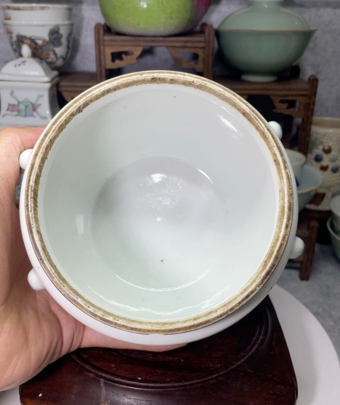 古玩陶瓷晚清青花攜琴訪友圖四系罐拍賣，當前價格780元