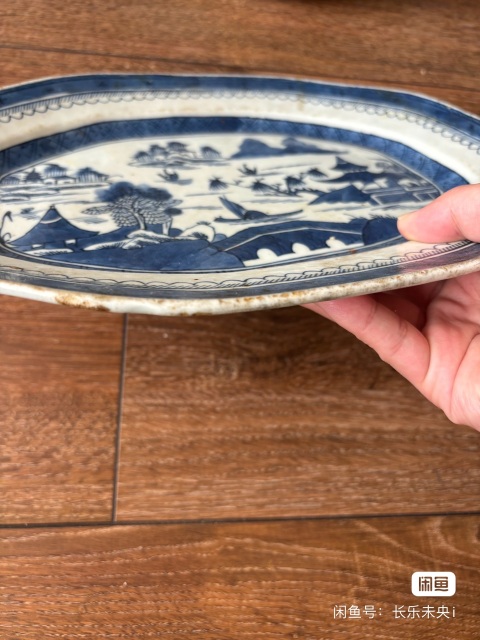 古玩陶瓷青花山水人物紋八方盤拍賣，當(dāng)前價(jià)格2200元