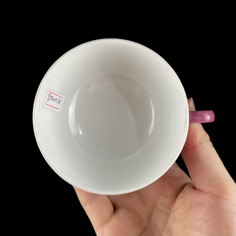 古玩陶瓷【望月樓】民國時期胭脂紅龍紋杯拍賣，當前價格800元