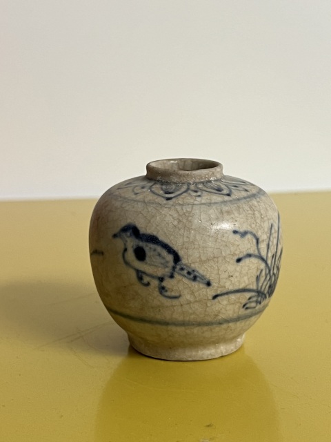 古玩陶瓷明代青花花鳥紋水盂拍賣,當前價格2000元