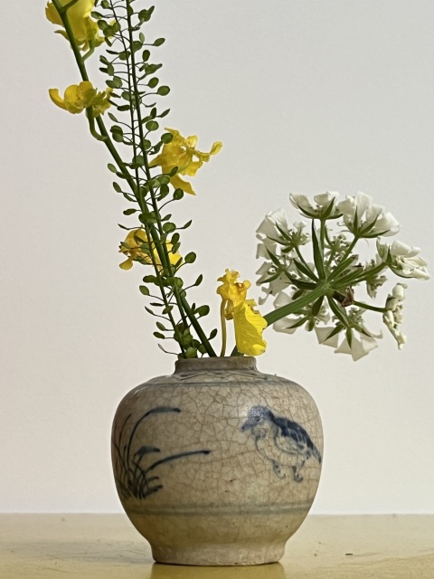 古玩陶瓷明代青花花鳥紋水盂拍賣,當前價格2000元