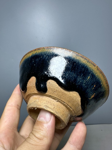 古玩陶瓷磁州窯黑釉兔毫盞拍賣,當(dāng)前價格3888元
