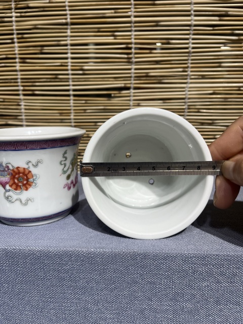 古玩陶瓷粉彩八寶紋菖蒲盆拍賣，當前價格6500元