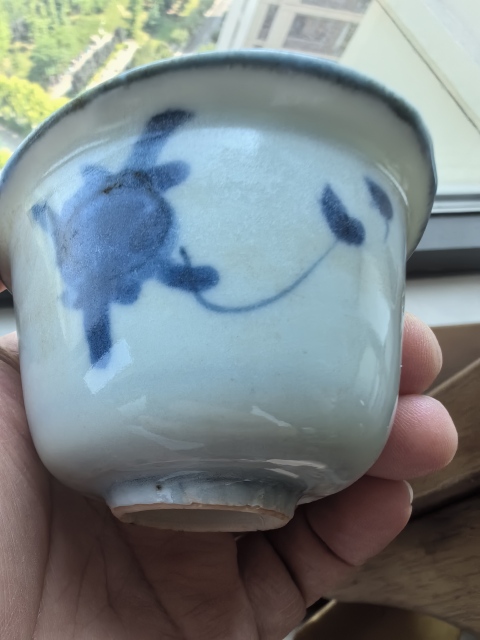 古玩陶瓷青花花卉紋茶杯拍賣，當前價格1988元