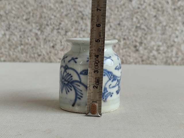 古玩陶瓷清代道光青花水盂拍賣，當前價格298元