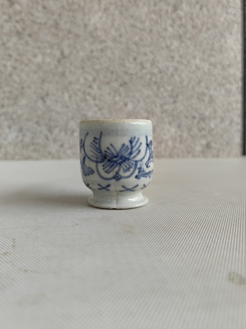 古玩陶瓷清代道光青花水盂拍賣，當前價格298元