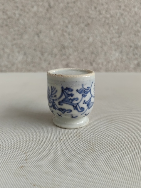 古玩陶瓷清代道光青花水盂拍賣，當前價格298元