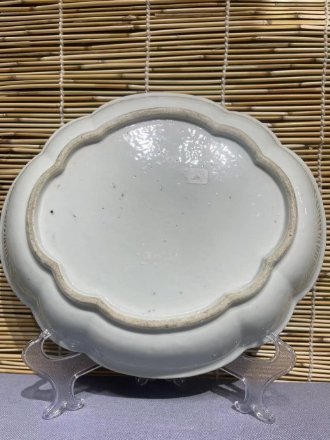 古玩陶瓷青花山水人物紋花口盤拍賣，當前價格3500元