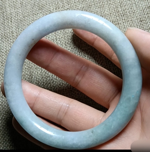 古玩玉器天然翡翠手鐲拍賣，當前價格3600元