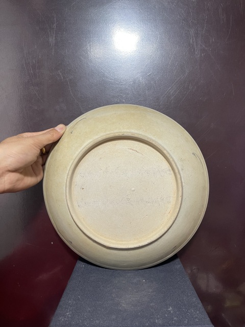 古玩陶瓷清青花釉里紅鳳穿牡丹圖盤拍賣，當前價格8800元