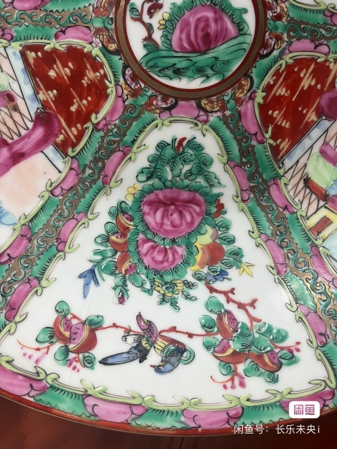 古玩陶瓷廣彩人物故事紋掛盤拍賣，當前價格1200元