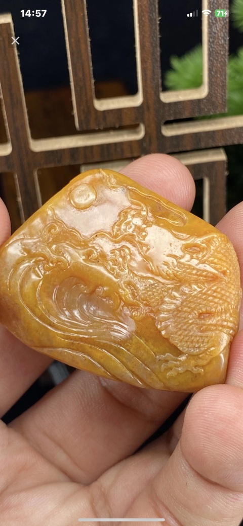 古玩雜項(xiàng)壽山田黃石擺件拍賣，當(dāng)前價(jià)格1880元