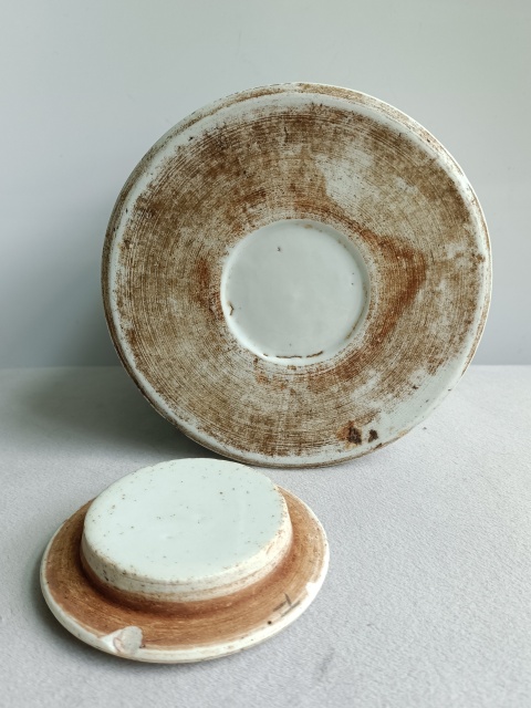 古玩陶瓷粉彩教子圖人物紋提梁壺拍賣,當前價格980元