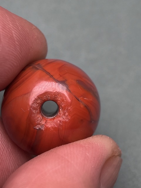 古玩玉器戰國紅鎬瑪瑙珠1拍賣,當前價格14600元