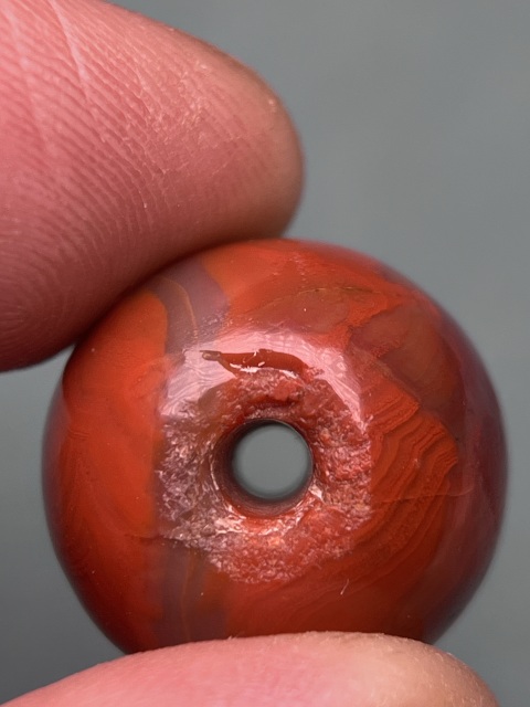 古玩玉器戰國紅鎬瑪瑙珠1拍賣,當前價格14600元