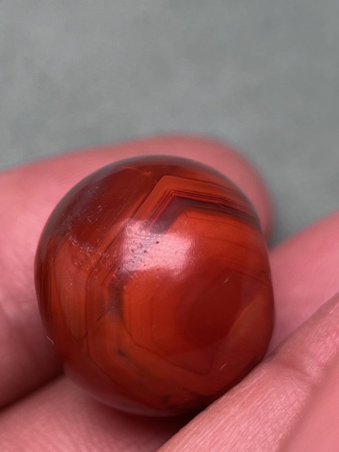 古玩玉器戰國紅鎬瑪瑙珠1拍賣,當前價格14600元