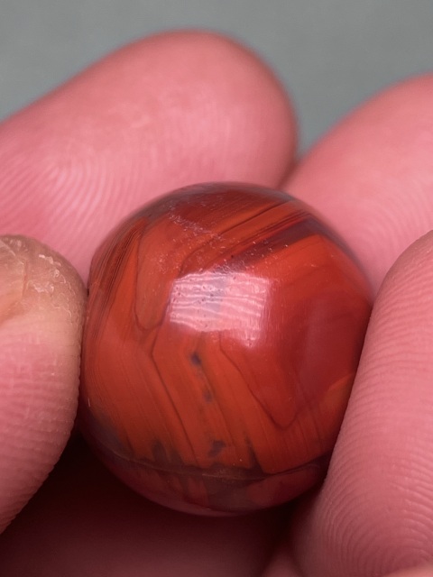 古玩玉器戰國紅鎬瑪瑙珠1拍賣,當前價格14600元