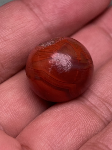古玩玉器戰國紅鎬瑪瑙珠1拍賣,當前價格14600元