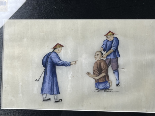 古玩字畫晚清民國十三行通草畫拍賣，當前價格3000元