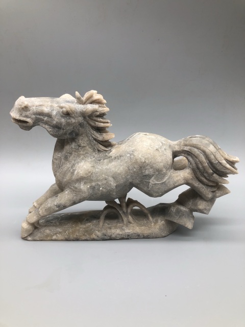 古玩玉器壽山石雕“奔馬”擺件拍賣,當前價格666元