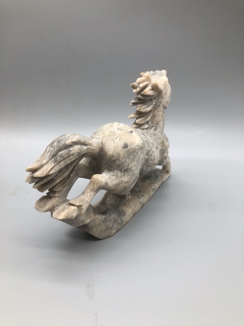 古玩玉器壽山石雕“奔馬”擺件拍賣,當前價格666元