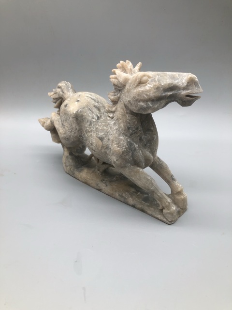 古玩玉器壽山石雕“奔馬”擺件拍賣,當前價格666元