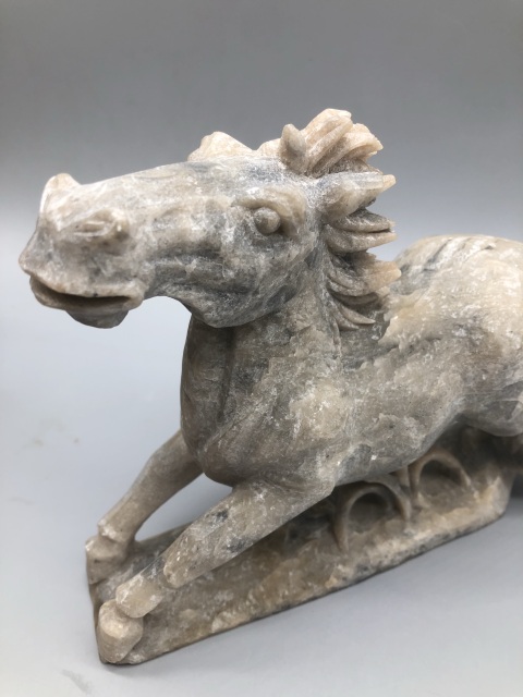 古玩玉器壽山石雕“奔馬”擺件拍賣,當前價格666元