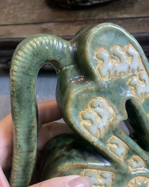 古玩陶瓷民國(guó)綠釉留白福字壺拍賣(mài),當(dāng)前價(jià)格6300元