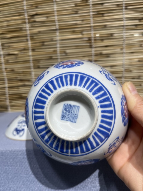 古玩陶瓷乾隆料彩蓋碗拍賣,當前價格12000元