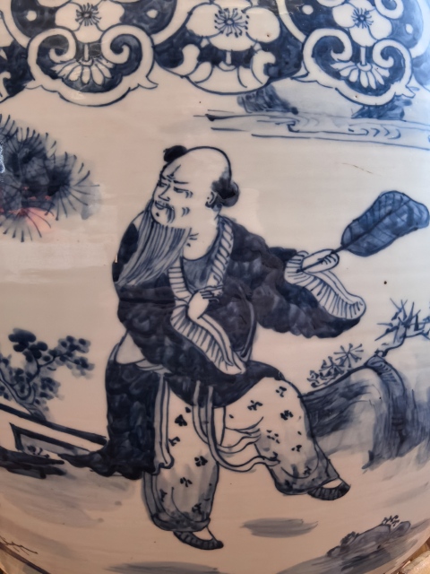 古玩陶瓷道光青花八仙人物圖畫缸拍賣,當前價格88888元