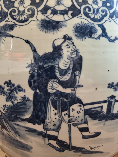 古玩陶瓷道光青花八仙人物圖畫缸拍賣,當前價格88888元