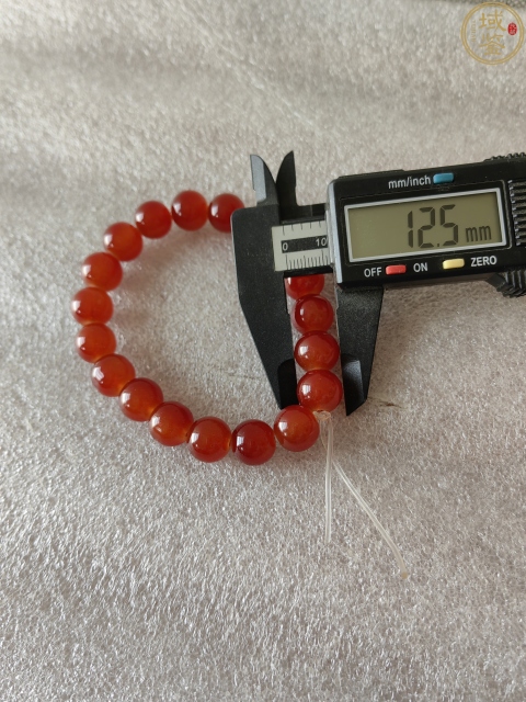 古玩玉器紅瑪瑙珠手串拍賣,當前價格268元