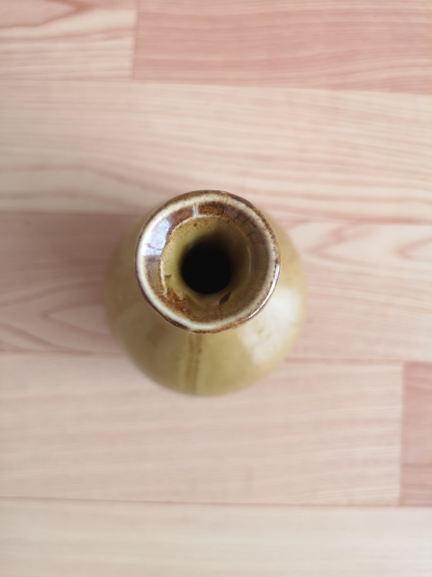 古玩陶瓷黃釉瓶拍賣,當前價格398元